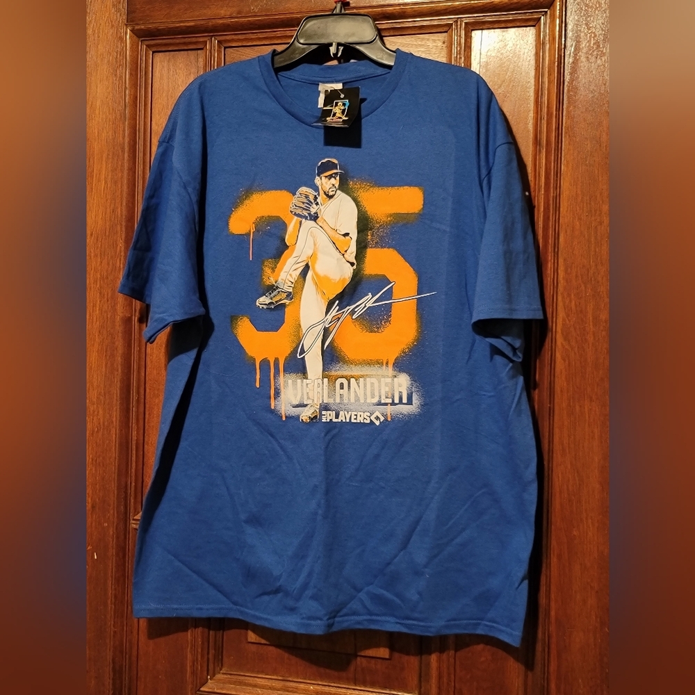 NWT Justin Verlander #35 New York Mets Baseball T Shirt X Large
